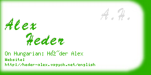 alex heder business card